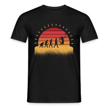 Evolution Volleyballer Volleyballspieler Volleybal - Männer T-Shirt - Schwarz - Vorne - AI Model Male 178 light (178cm)