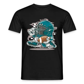 Football Player - Männer T-Shirt - Schwarz - Vorne - AI Model Male 178 light (178cm)