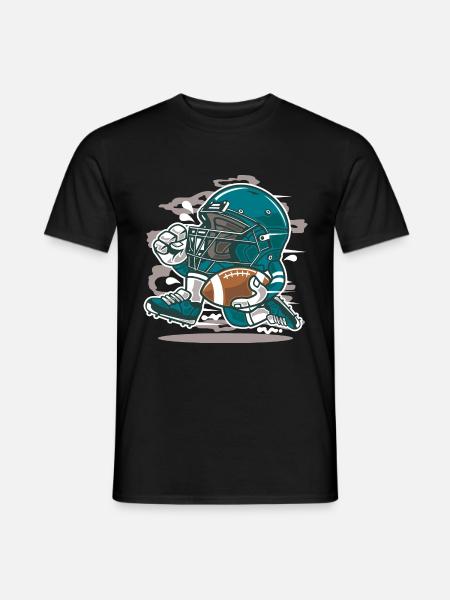 Football Player - Männer T-Shirt - Schwarz
