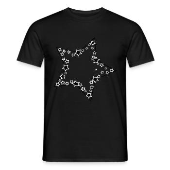 Étoiles dans l’étoile - T-shirt homme - noir - Devant - AI Model Male 178 light (178cm)
