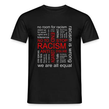 End Racism - Men's T-Shirt - black - Front - AI Model Male 178 light (178cm)