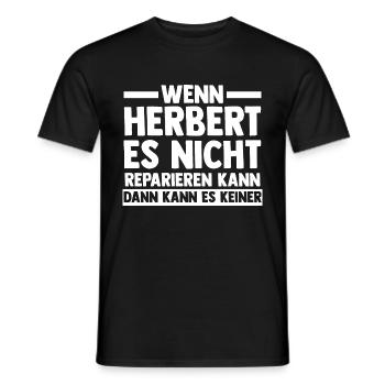 Herbert - Männer T-Shirt - Schwarz - Vorne - AI Model Male 178 light (178cm)