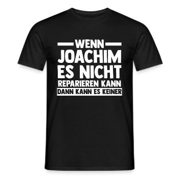 Joachim - Männer T-Shirt - Schwarz - Vorne - AI Model Male 178 light (178cm)