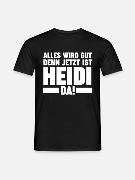 Vorname Heidi - Männer T-Shirt - Schwarz