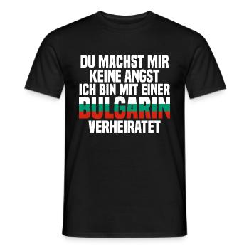 Du machst mir Keine Angst ich bin mit einer Bulgar - Männer T-Shirt - Schwarz - Vorne - AI Model Male 178 light (178cm)