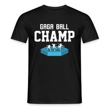 Gaga Ball Champ Gewinnt Jedes Spiel - Männer T-Shirt - Schwarz - Vorne - AI Model Male 178 light (178cm)