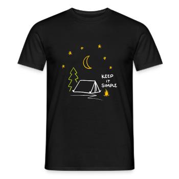 Camping Outdoor Freiheit Abenteuer Trail Scout Geschenk - Männer T-Shirt - Schwarz - Vorne - AI Model Male 178 light (178cm)