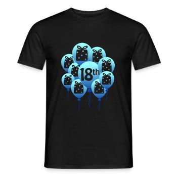 18th birthday - Men's T-Shirt - black - Front - AI Model Male 178 light (178cm)