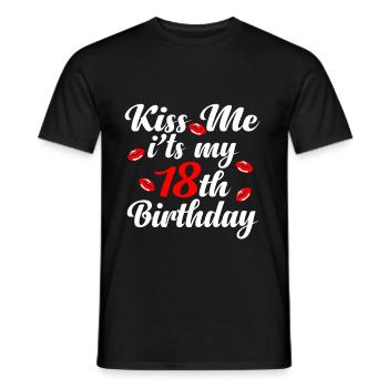 18 idée cadeau 18ème anniversaire - T-shirt homme - noir - Devant - AI Model Male 178 light (178cm)
