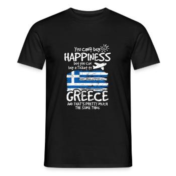 Greece - Men's T-Shirt - black - Front - AI Model Male 178 light (178cm)