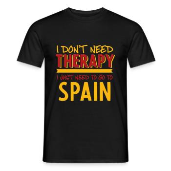 Spain - Men's T-Shirt - black - Front - AI Model Male 178 light (178cm)