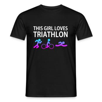 Triathlon Triathlet Lustig Geschenk Geschenkidee - Männer T-Shirt - Schwarz - Vorne - AI Model Male 178 light (178cm)