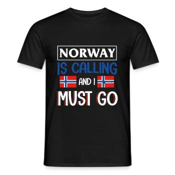 Norwegen - Männer T-Shirt - Schwarz - Vorne - AI Model Male 178 light (178cm)