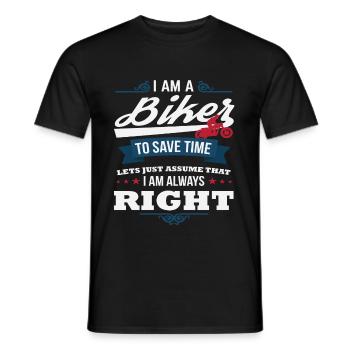 Biker - T-shirt homme - noir - Devant - AI Model Male 178 light (178cm)