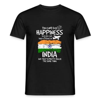 Indien - Männer T-Shirt - Schwarz - Vorne - AI Model Male 178 light (178cm)