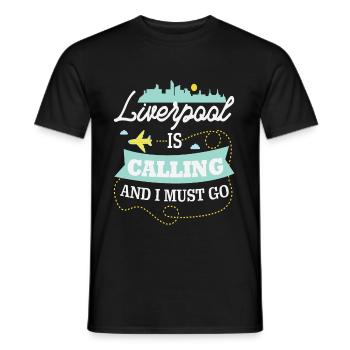 Liverpool - Men's T-Shirt - black - Front - AI Model Male 178 light (178cm)