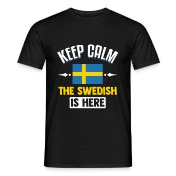 Schweden Flagge Lustig Geschenk Schwedische Flagge - Männer T-Shirt - Schwarz - Vorne - AI Model Male 178 light (178cm)