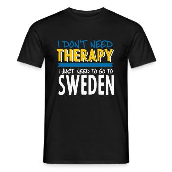 Schweden Flagge Lustig Geschenk Schwedische Flagge - Männer T-Shirt - Schwarz - Vorne - AI Model Male 178 light (178cm)