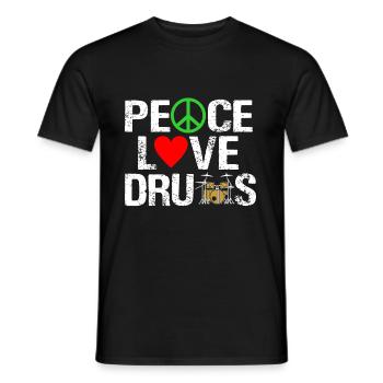 Schlagzeug Schlagzeuger Drummer Geschenk - Männer T-Shirt - Schwarz - Vorne - AI Model Male 178 light (178cm)