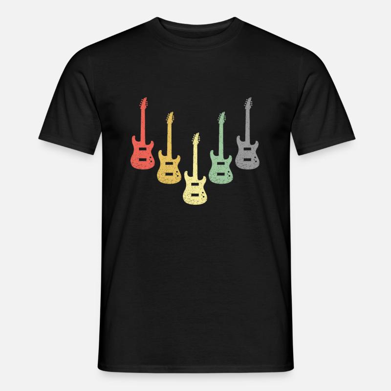 Gitarre - Männer T-Shirt - Schwarz