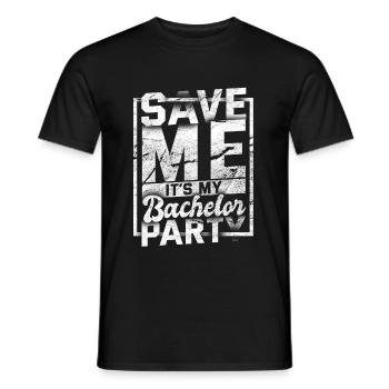 Bachelor Party Marriage Bachelorette Party - Men's T-Shirt - black - Front - AI Model Male 178 light (178cm)