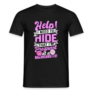 Bachelor Party Marriage Bachelorette Party - Men's T-Shirt - black - Front - AI Model Male 178 light (178cm)