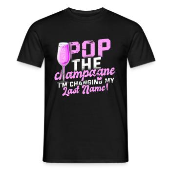 Bachelor Party Marriage Bachelorette Party - Men's T-Shirt - black - Front - AI Model Male 178 light (178cm)