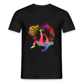 Football football jouer joueur de football cadeau - T-shirt homme - noir - Devant - AI Model Male 178 light (178cm)