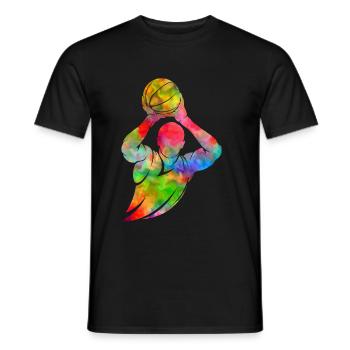 Basketball Basketballer Geschenk Geschenkidee - Männer T-Shirt - Schwarz - Vorne - AI Model Male 178 light (178cm)