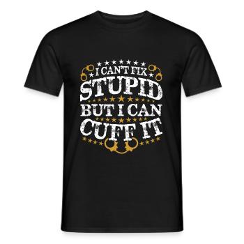 Polizei - Männer T-Shirt - Schwarz - Vorne - AI Model Male 178 light (178cm)