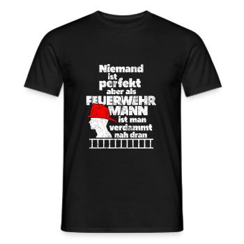 fire Department - Men's T-Shirt - black - Front - AI Model Male 178 light (178cm)