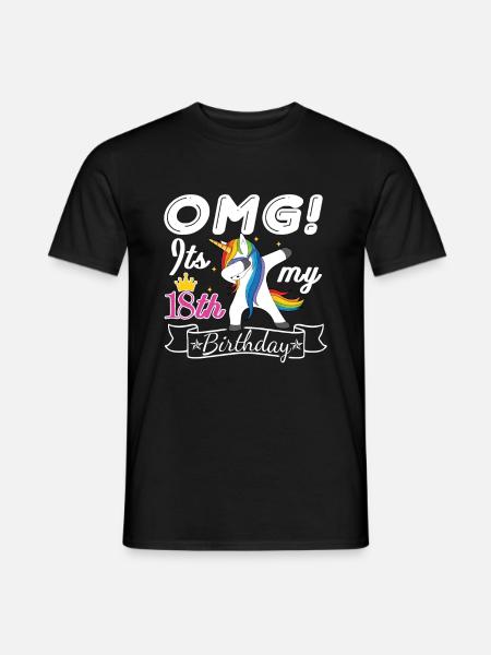 18th birthday - Men's T-Shirt - black