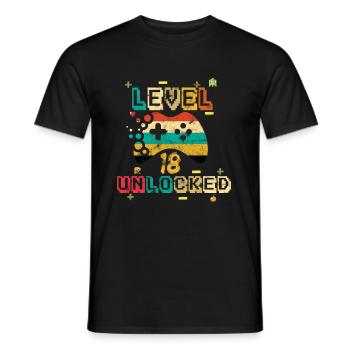 18. Geburtstag - Männer T-Shirt - Schwarz - Vorne - AI Model Male 178 light (178cm)