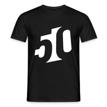 50ème anniversaire - T-shirt homme - noir - Devant - AI Model Male 178 light (178cm)