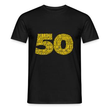 50ème anniversaire - T-shirt homme - noir - Devant - AI Model Male 178 light (178cm)