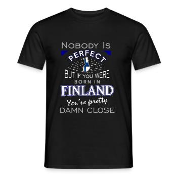 Finland Finland Gift Gift Idea - Men's T-Shirt - black - Front - AI Model Male 178 light (178cm)