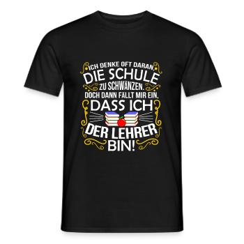 professeur - T-shirt homme - noir - Devant - AI Model Male 178 light (178cm)
