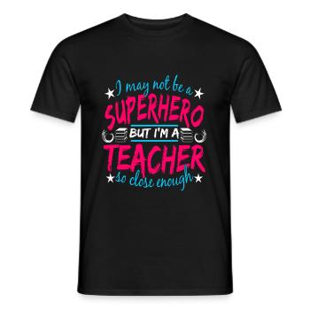 teachers teachers - Men's T-Shirt - black - Front - AI Model Male 178 light (178cm)