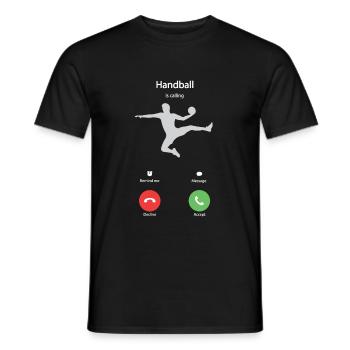 Handball handball jouer cadeau idée cadeau - T-shirt homme - noir - Devant - AI Model Male 178 light (178cm)