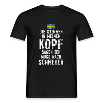 Suède - T-shirt homme - noir - Devant - AI Model Male 178 light (178cm)