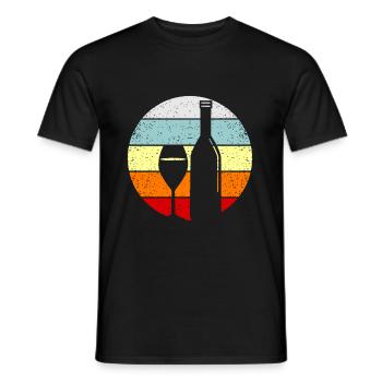 Wein - Männer T-Shirt - Schwarz - Vorne - AI Model Male 178 light (178cm)