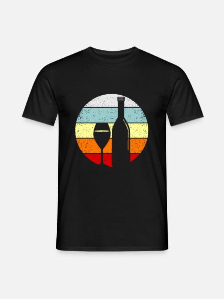 Wein - Männer T-Shirt - Schwarz