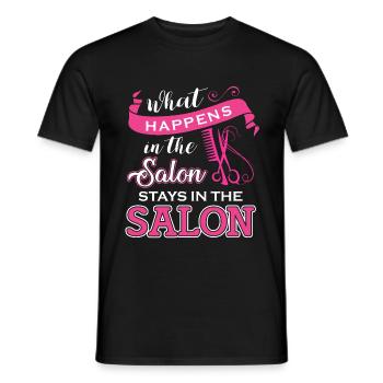 hair stylist - Men's T-Shirt - black - Front - AI Model Male 178 light (178cm)