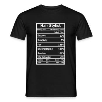 hair stylist - Men's T-Shirt - black - Front - AI Model Male 178 light (178cm)