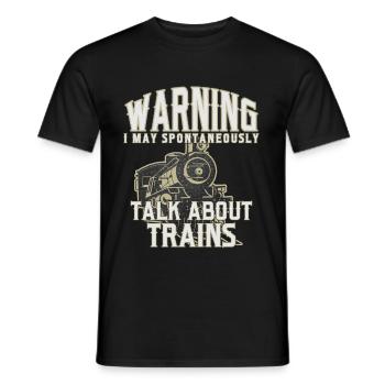 Train trains train modèle - T-shirt homme - noir - Devant - AI Model Male 178 light (178cm)