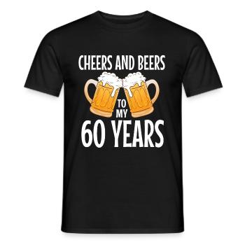 60ème anniversaire - T-shirt homme - noir - Devant - AI Model Male 178 light (178cm)