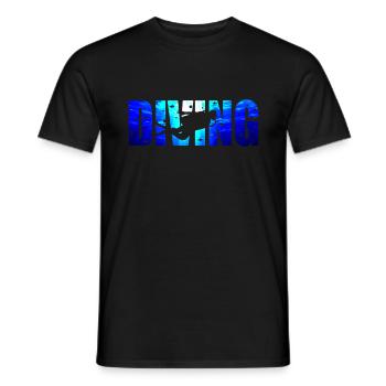 dive - Men's T-Shirt - black - Front - AI Model Male 178 light (178cm)