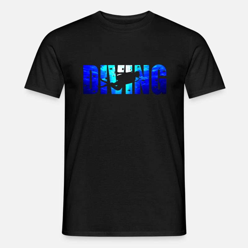 tauchen - Männer T-Shirt - Schwarz