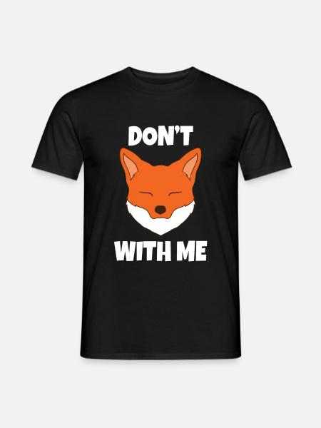 Fuchs - Männer T-Shirt - Schwarz