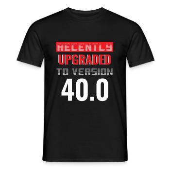 40ème anniversaire - T-shirt homme - noir - Devant - AI Model Male 178 light (178cm)